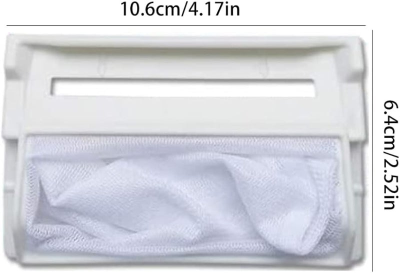 حقيبة فلتر غسالة إل جي، فلتر الوبر، شبكة غربال، بديل 3 حزم - Image 2